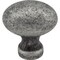 Jeffrey Alexander 1-3/16" Overall Length Distressed Antique Silver Football Bordeaux Cabinet Knob 3990-SIM - alternate 4